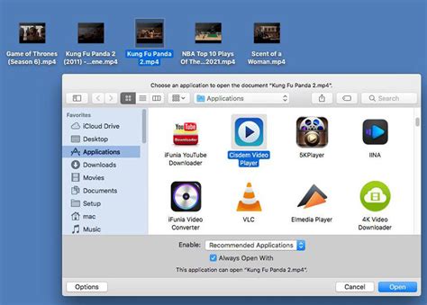 how to change default video player mac